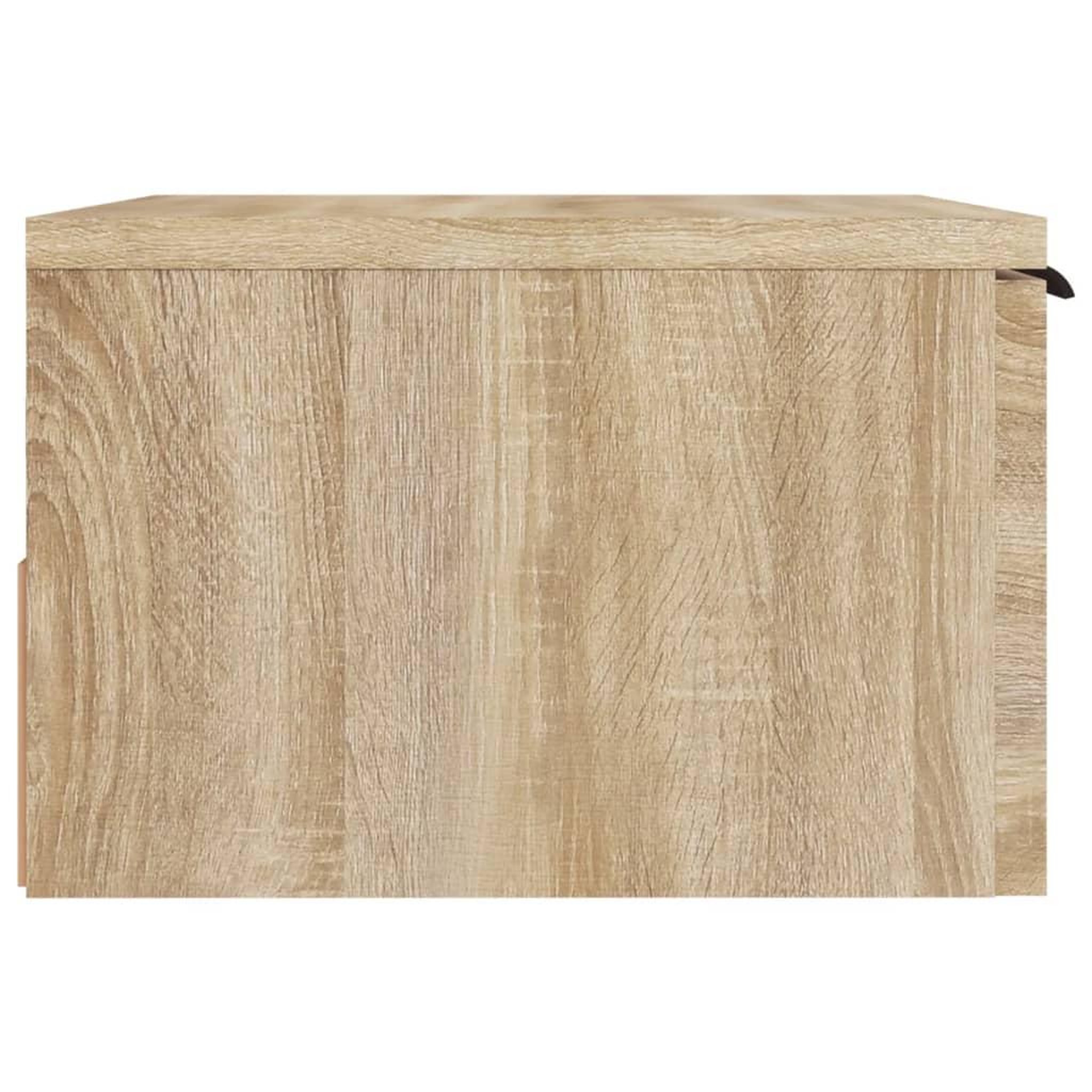 Voir la diapositive 4 : VIDAXL Table de chevet murale Chene sonoma 34x30x20 cm