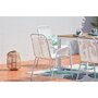 Voir la diapositive 4 : CONCEPT USINE Table de jardin et 6 fauteuils en aluminium cordes blanches ALONDRA