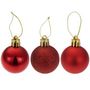Voir la diapositive 3 : tectake Lot de 24 boules de Noël rouges 24 boules de Noël rouges rouge