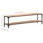 Voir la diapositive 6 : VIDAXL Meuble TV 150x30x40 cm Bois d'acacia massif