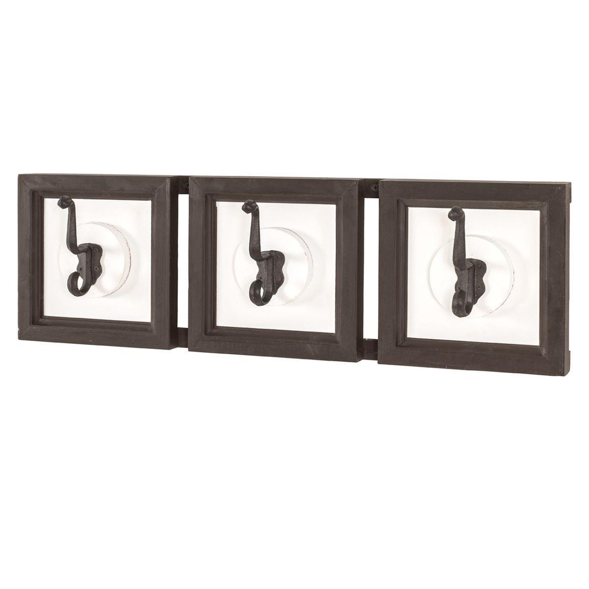 Paris Prix Patère murale en bois  3 crochets  58cm naturel