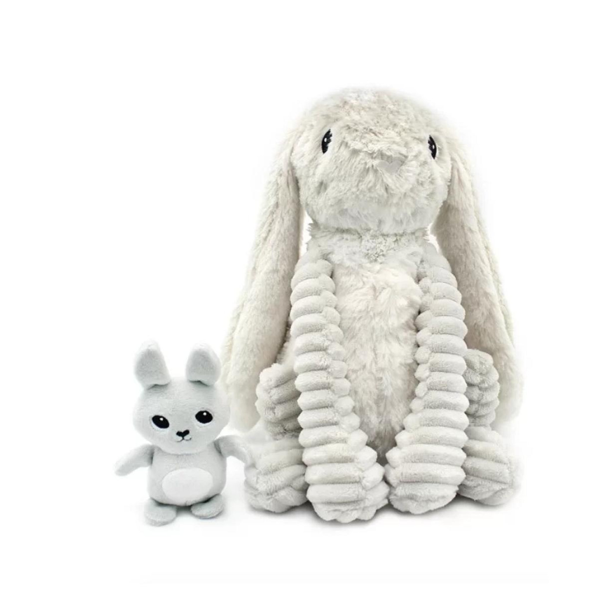 LES DEGLINGOS Ptipotos - Lapin Maman et bebe gris clair