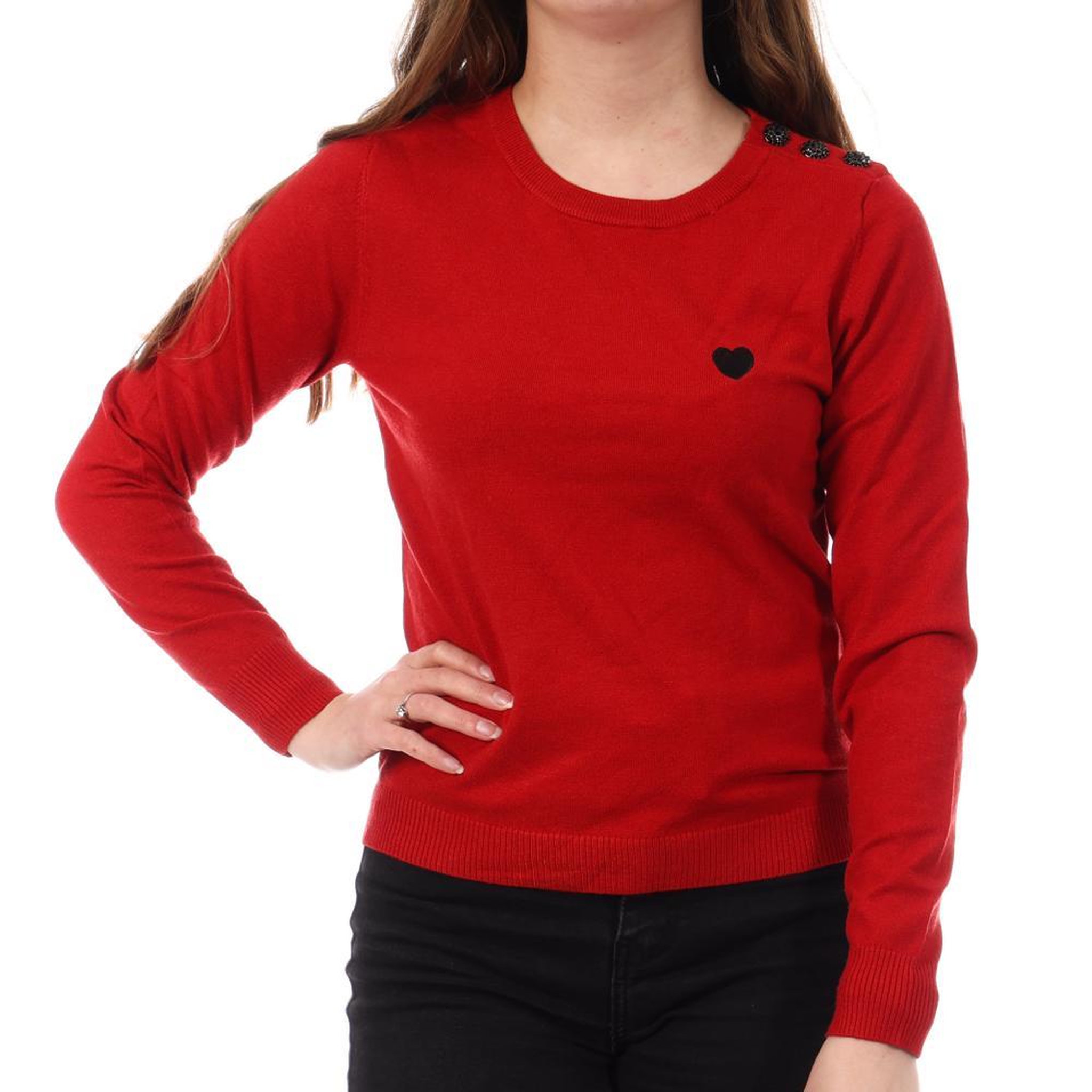 MORGAN Pull Rouge Femme Morgan MKISS. Coloris disponibles : Rouge