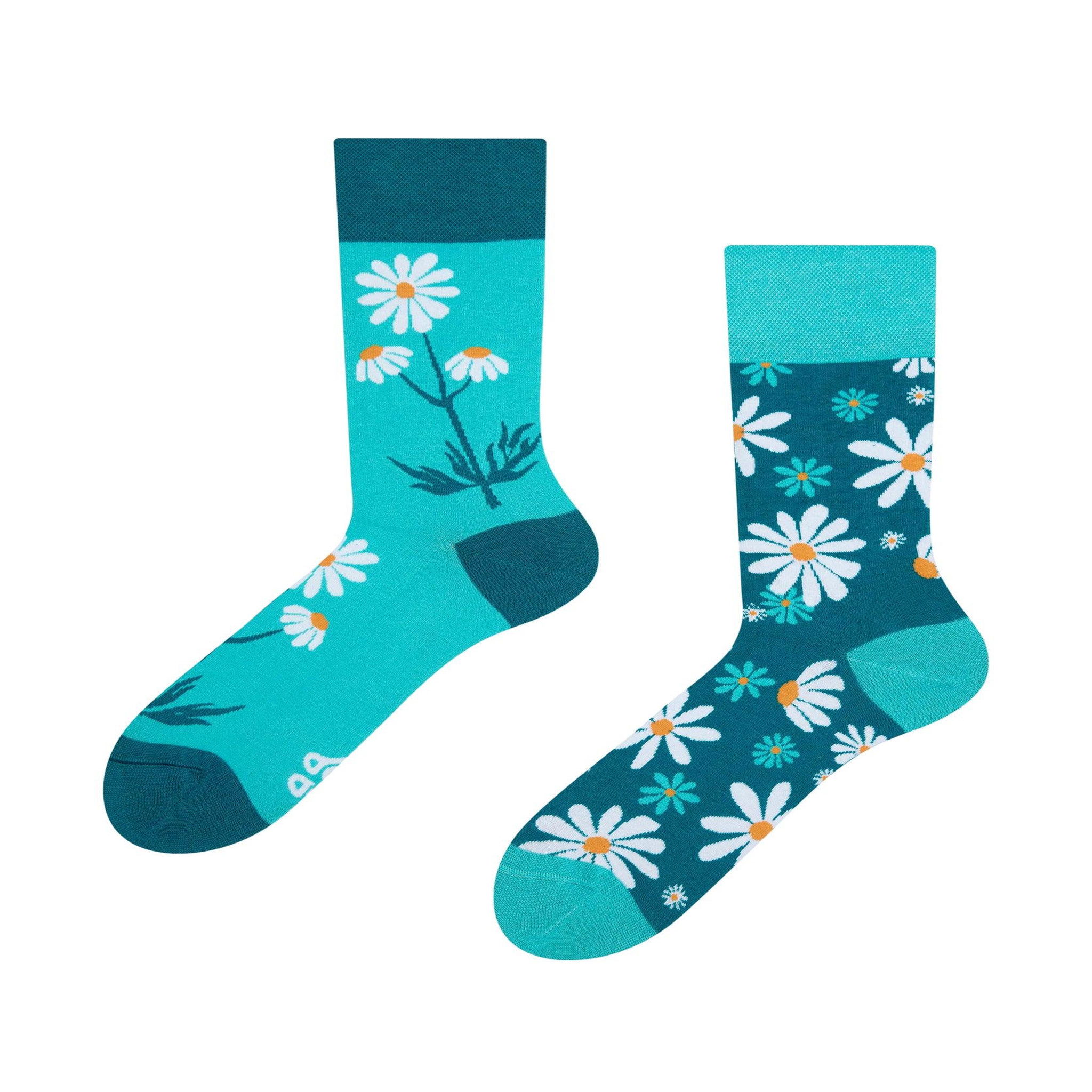 DEDOLES Chaussettes camomille. Coloris disponibles : Bleu