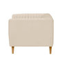 Voir la diapositive 5 : Rendez vous déco Fauteuil en velours beige et pieds en métal doré-Gatsby