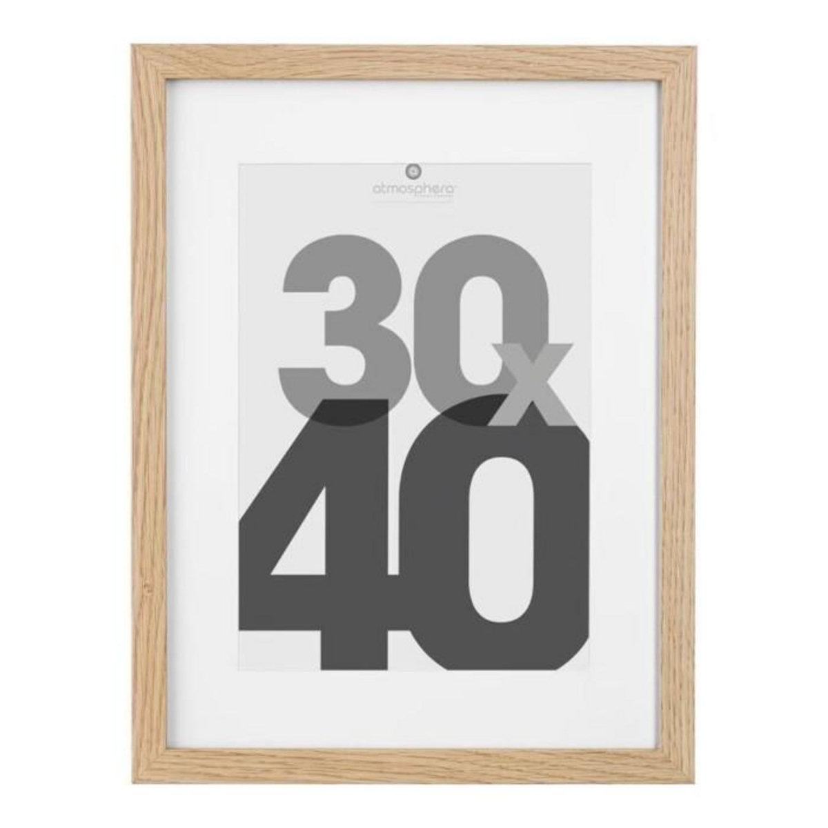 ATMOSPHERA Cadre Photo Bois  Eva  30x40cm Naturel