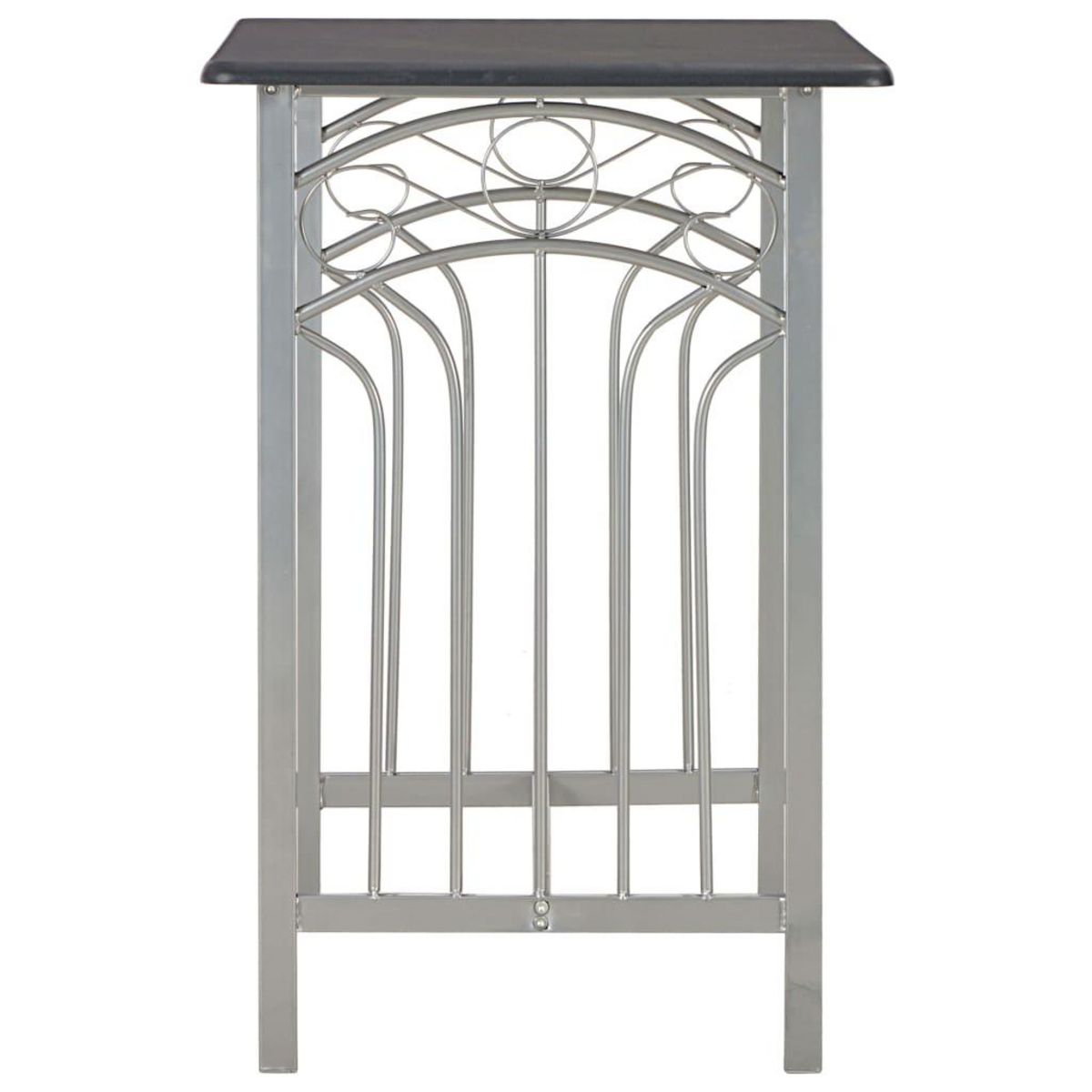 VIDAXL Ensemble de bar 3 pcs Bois et acier Noir