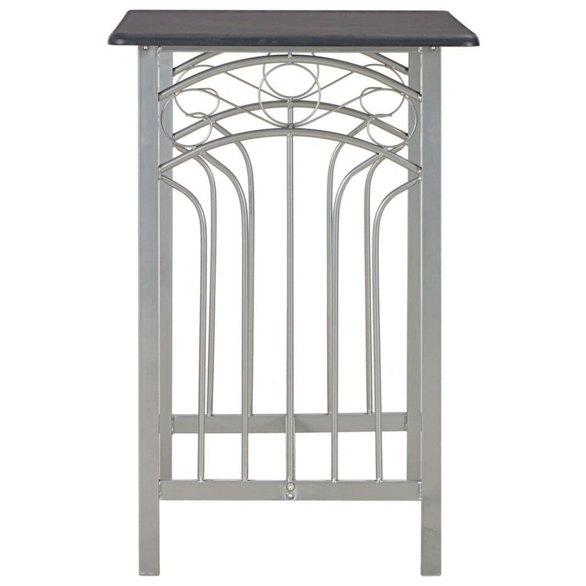 VIDAXL Ensemble de bar 3 pcs Bois et acier Noir