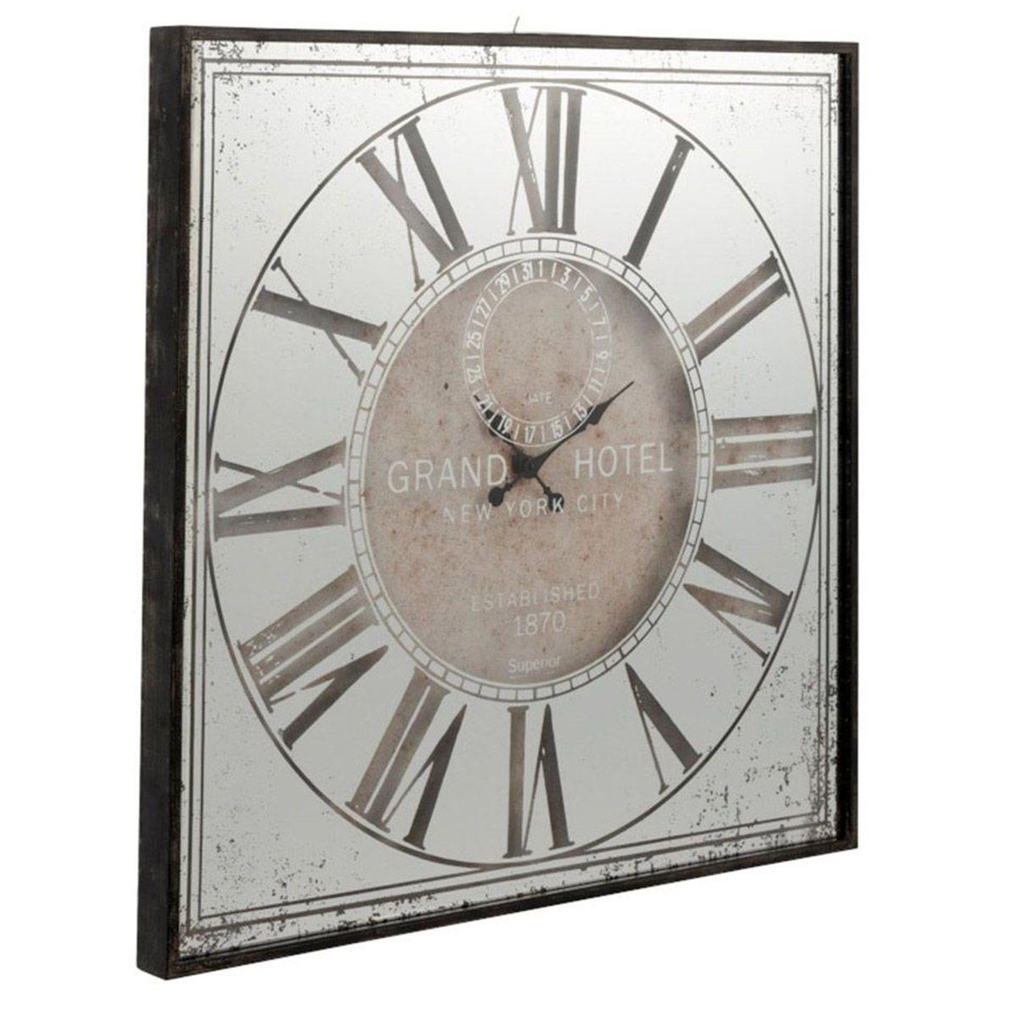 J-LINE Horloge murale déco  hôtel  99cm gris