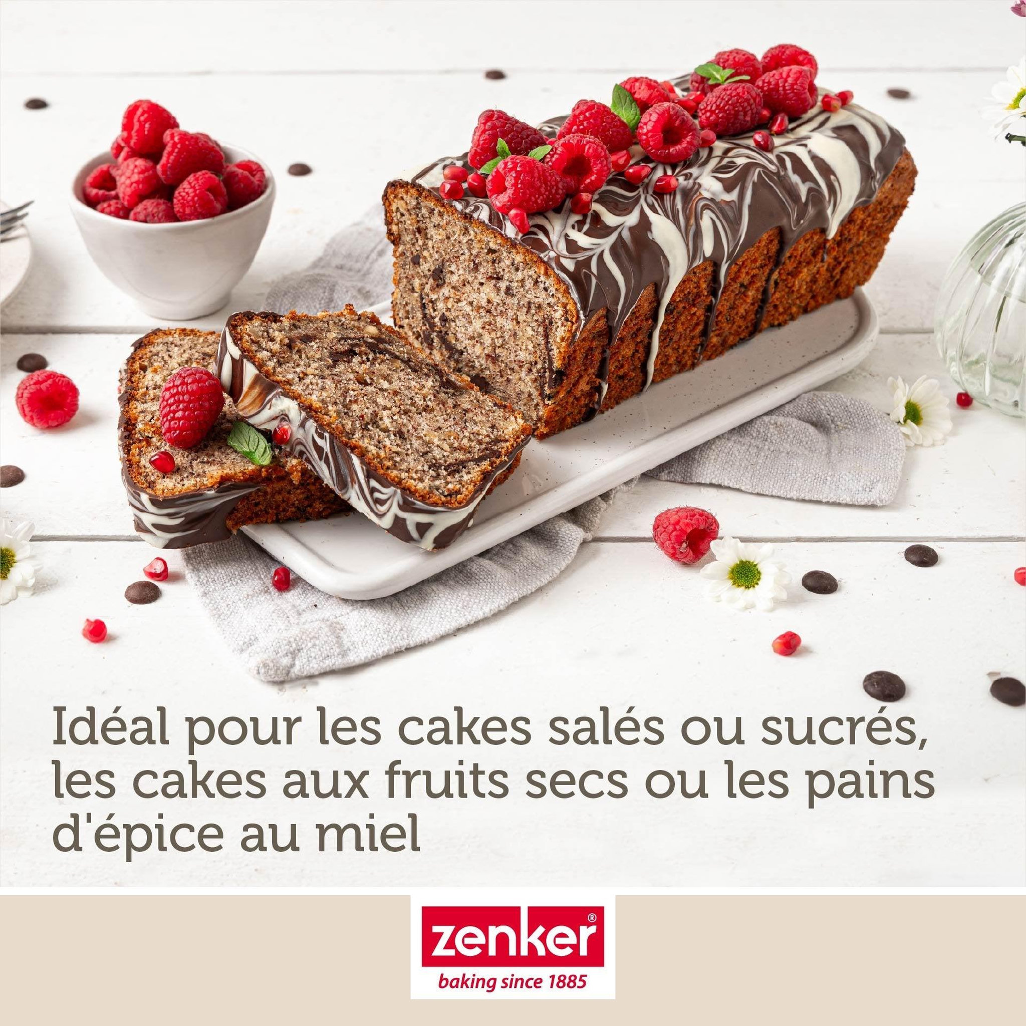 Voir la diapositive 2 : ZENKER Moule à cake 30,5 x 11,5 x 7 cm zenker perfectback+
