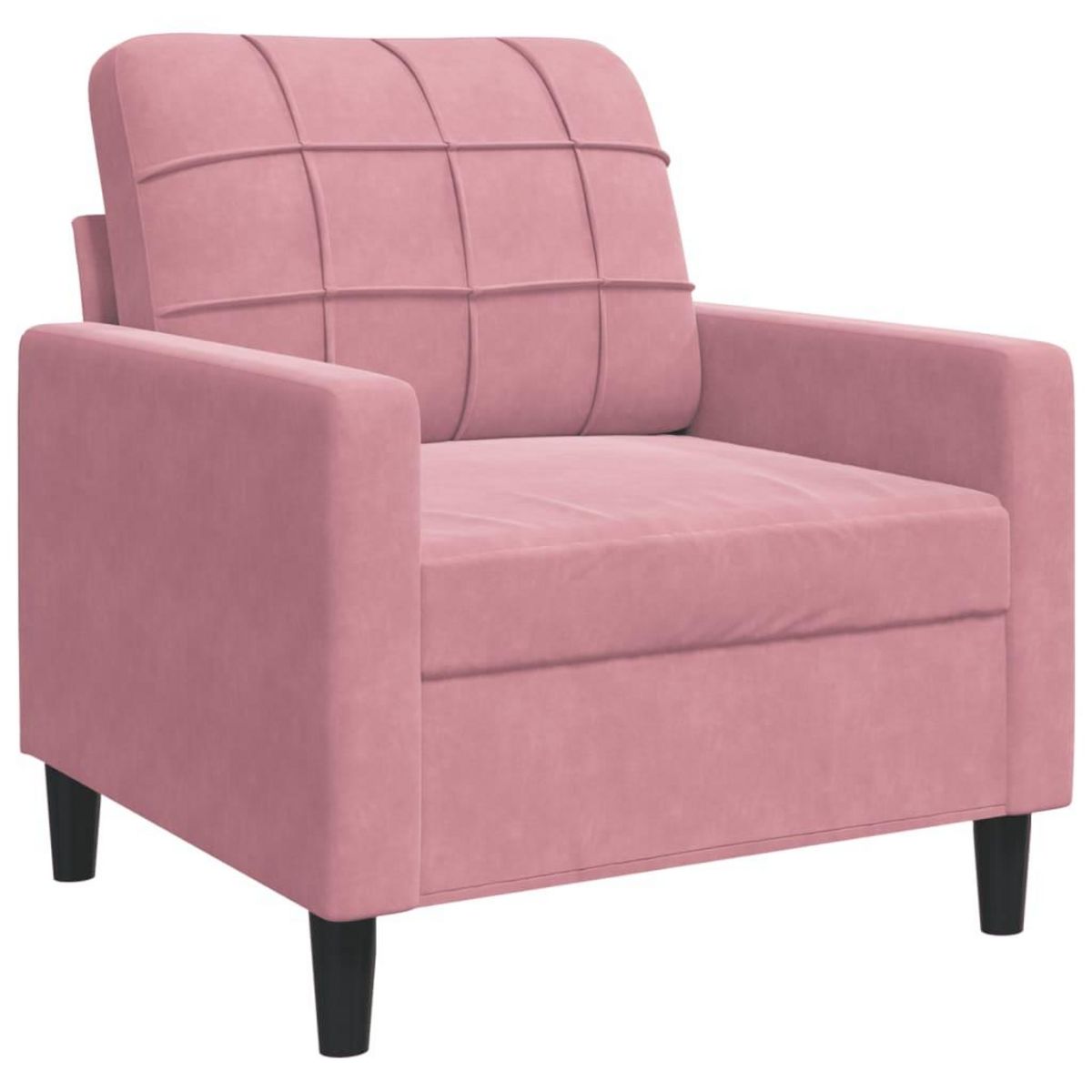 VIDAXL Fauteuil Rose 60 cm Velours