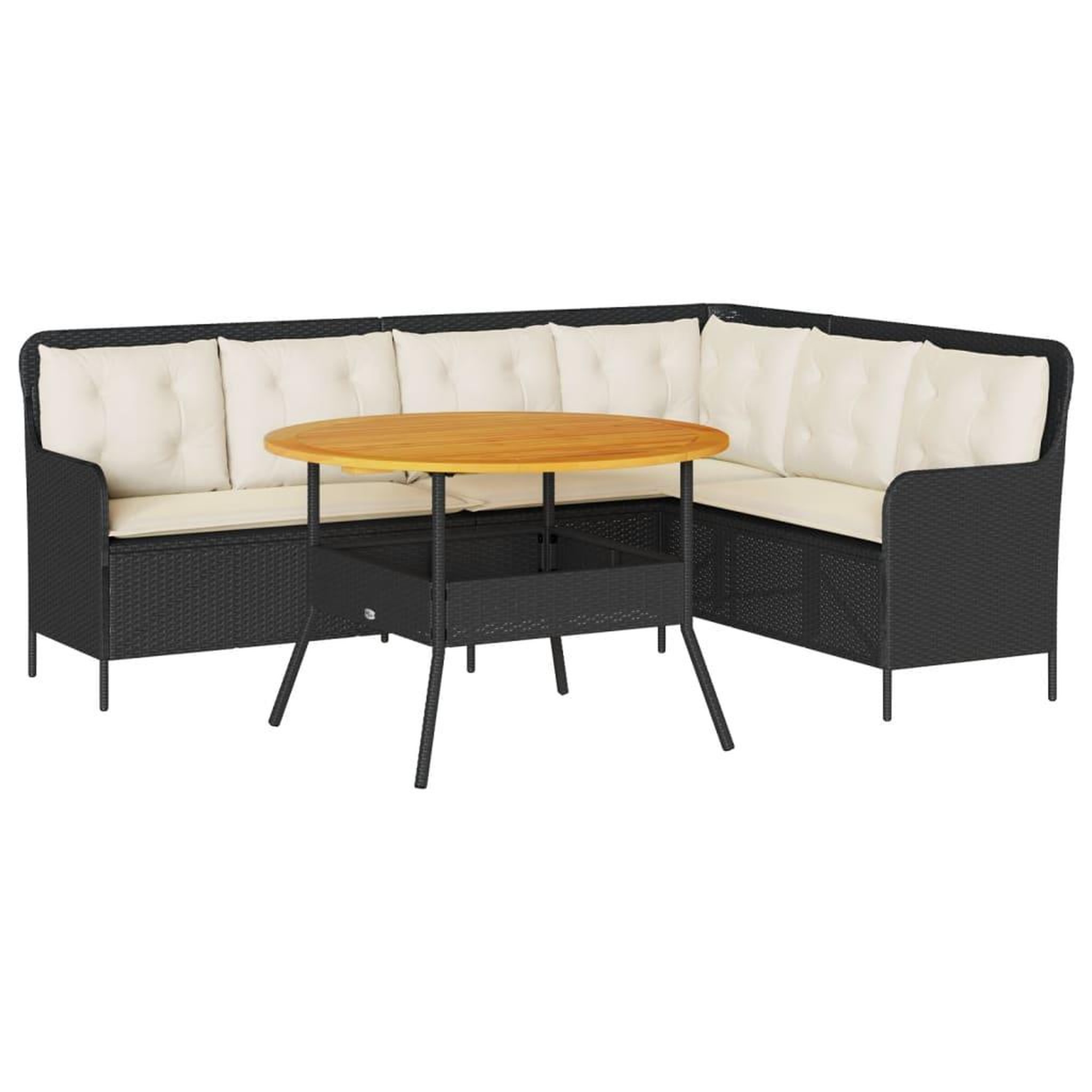 Voir la diapositive 2 : VIDAXL Canapes de jardin 2 pcs avec coussins Noir Resine tressee