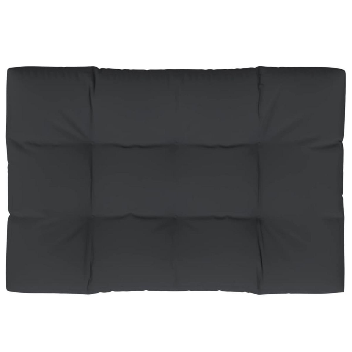 VIDAXL Coussin de palette noir 120x80x12 cm tissu
