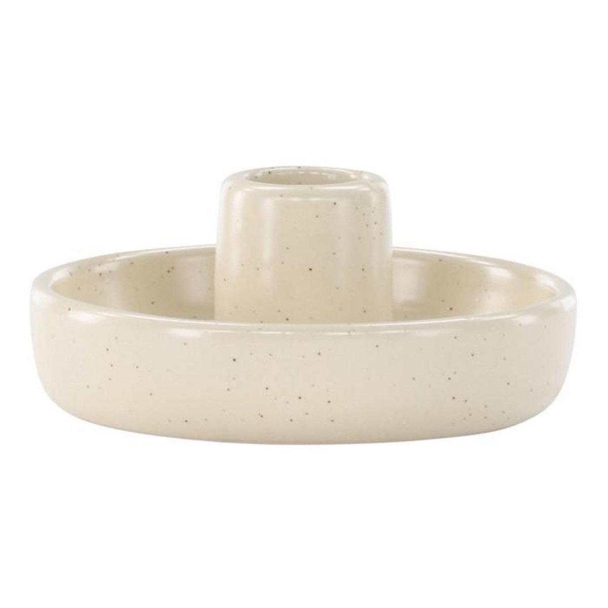 Paris Prix Bougeoir en Céramique  Otis  11cm Beige & Noir