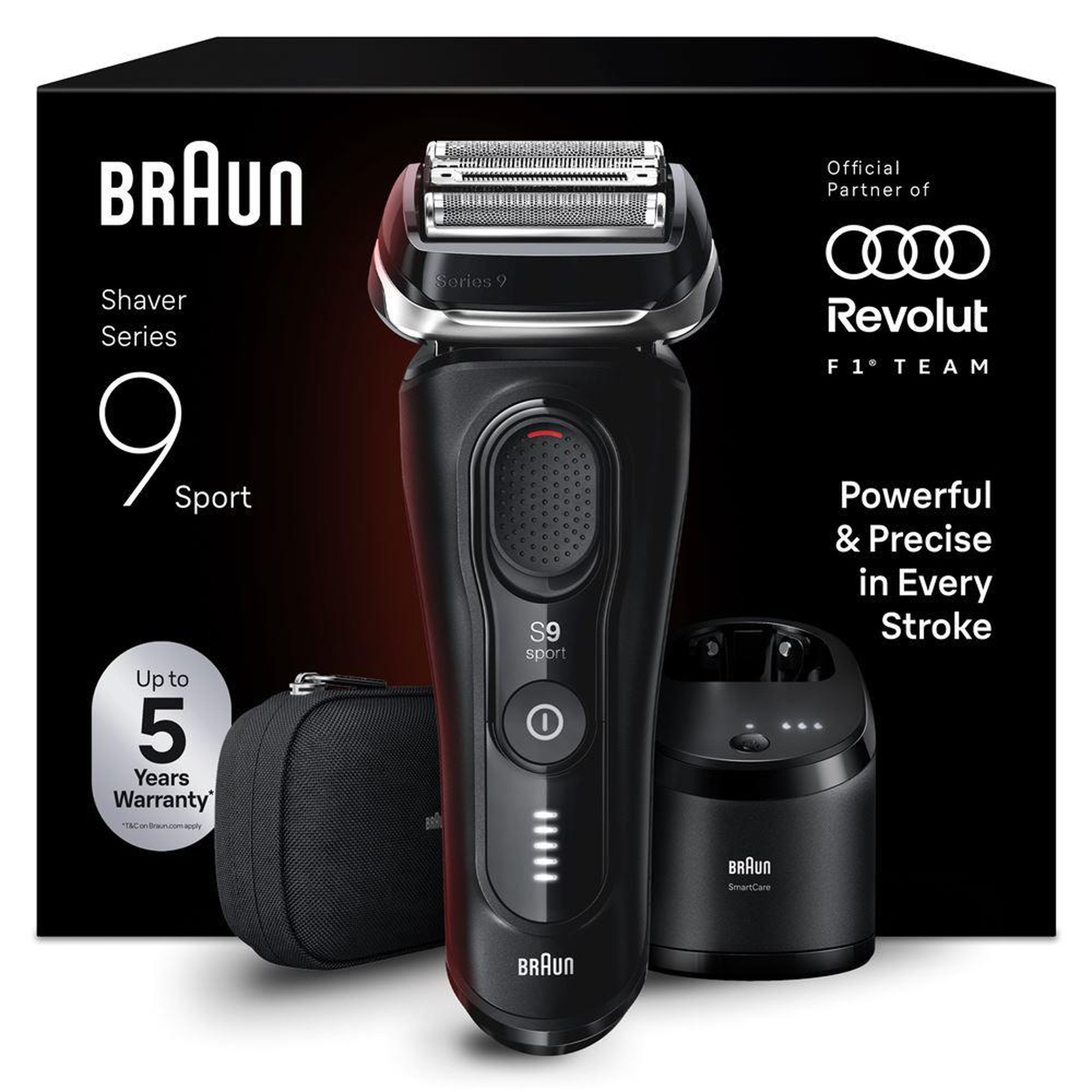 BRAUN Braun series 9 sport 9150cc rasoir électrique grille noir pour homme avec smartcare center et sensoadapt