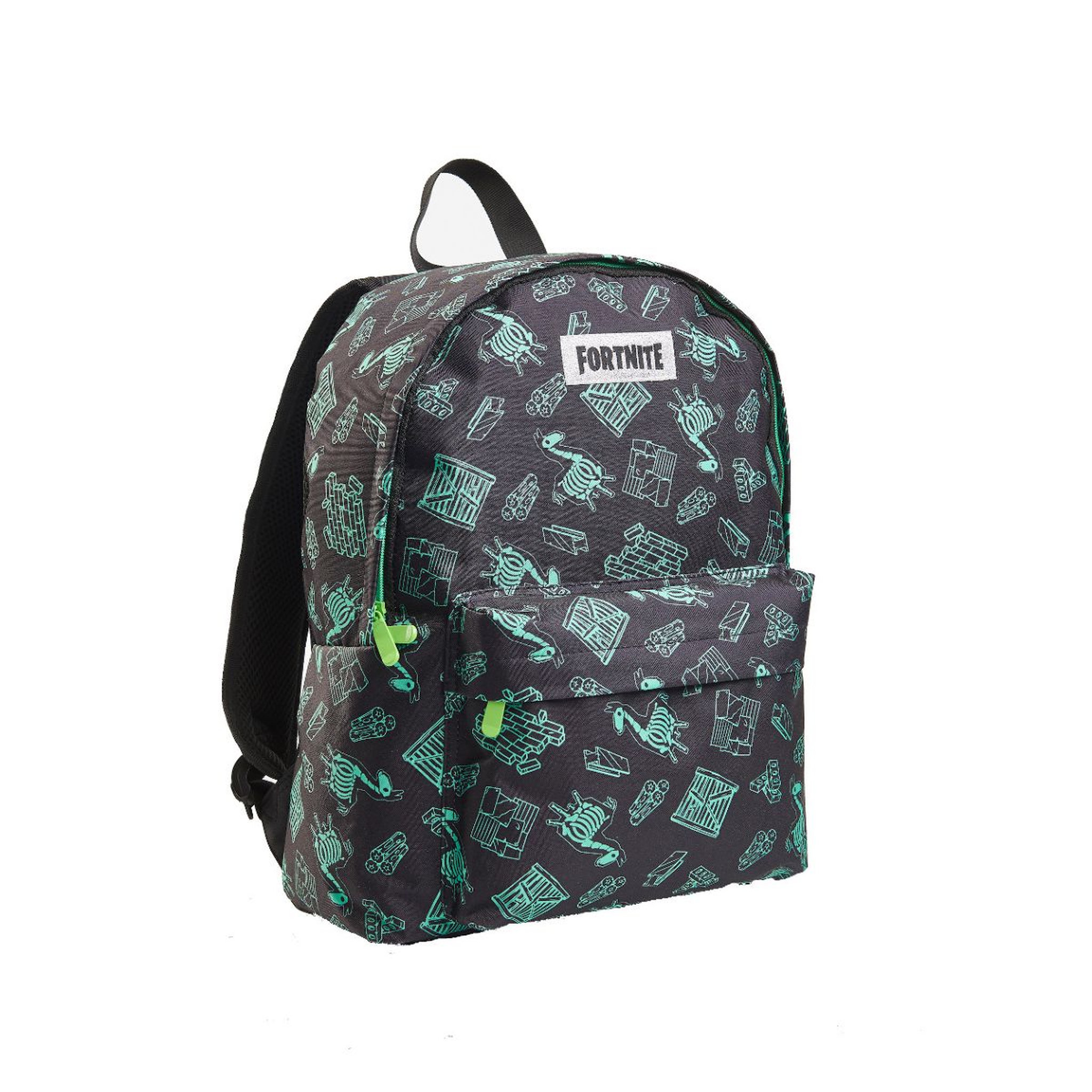Voir la diapositive 2 : FORTNITE Sac à dos 1 compartiment noir à motifs bleu