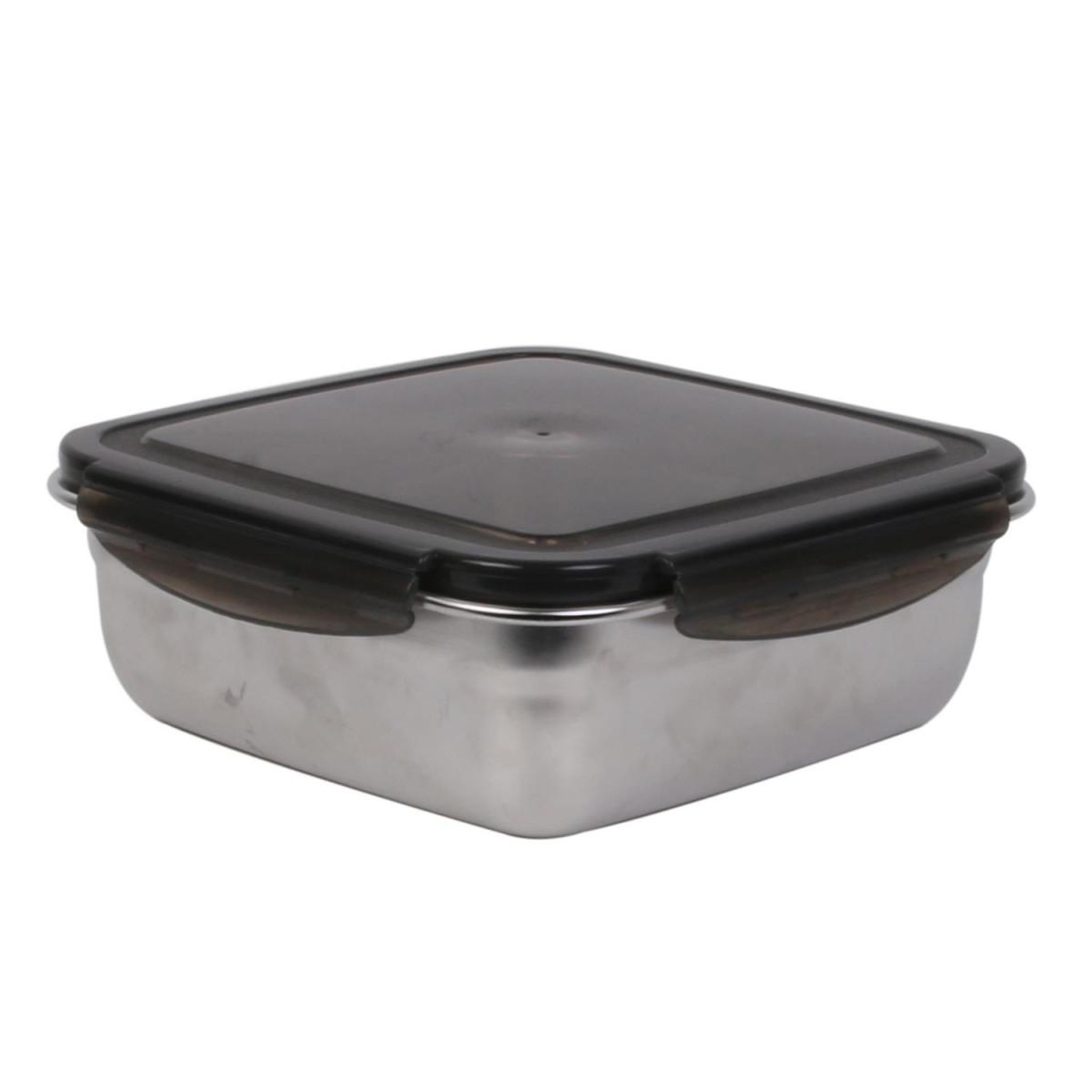 Voir la diapositive 2 : COOK CONCEPT Boîte de conservation carrée inox  attid  18cm gris