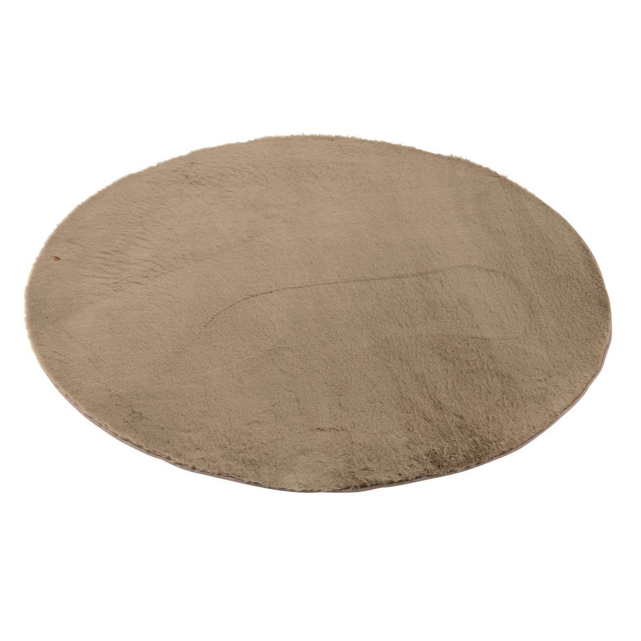J-LINE Tapis rond uni  cutie  150cm taupe