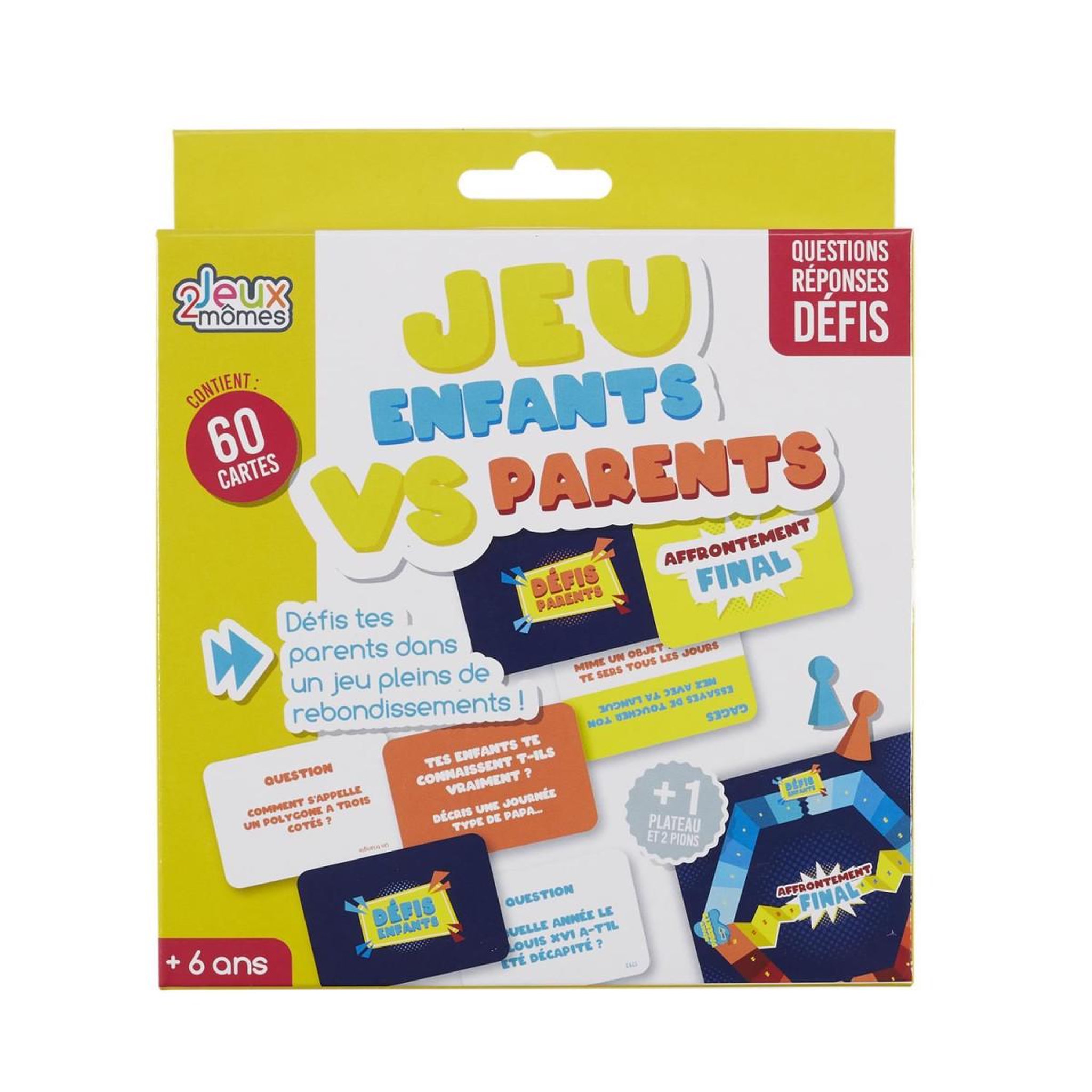 Jeux 2 momes Jeu des Défis  Parents vs Enfants  30cm Multicolore