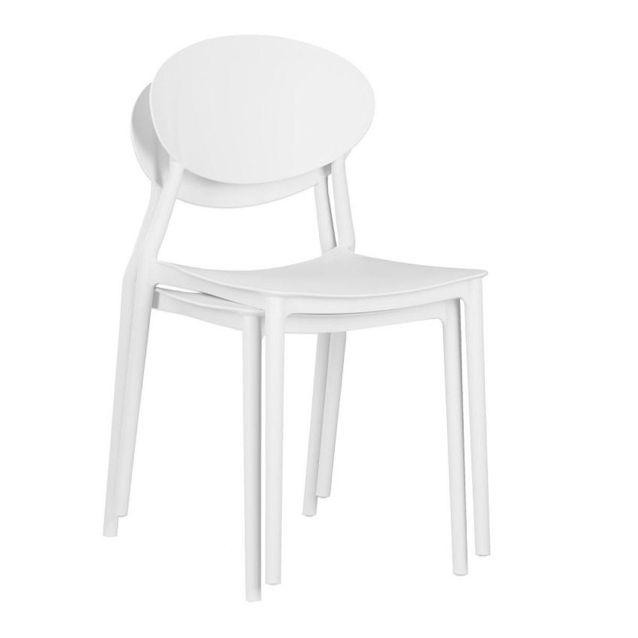 Voir la diapositive 3 : HomeStyle4U Chaise de jardin lot 4 chaises blanc