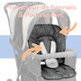 Voir la diapositive 3 : BAMBISOL Bambisol Poussette Double enfants rapprochés | Habillage Pluie | Noir Gris