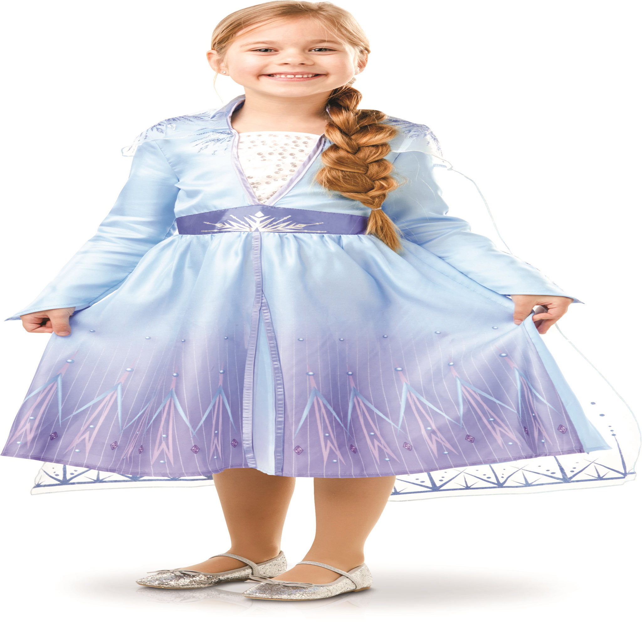 Voir la diapositive 1 : RUBIES Déguisement classique Elsa taille 7/8 ans - La reine des neiges