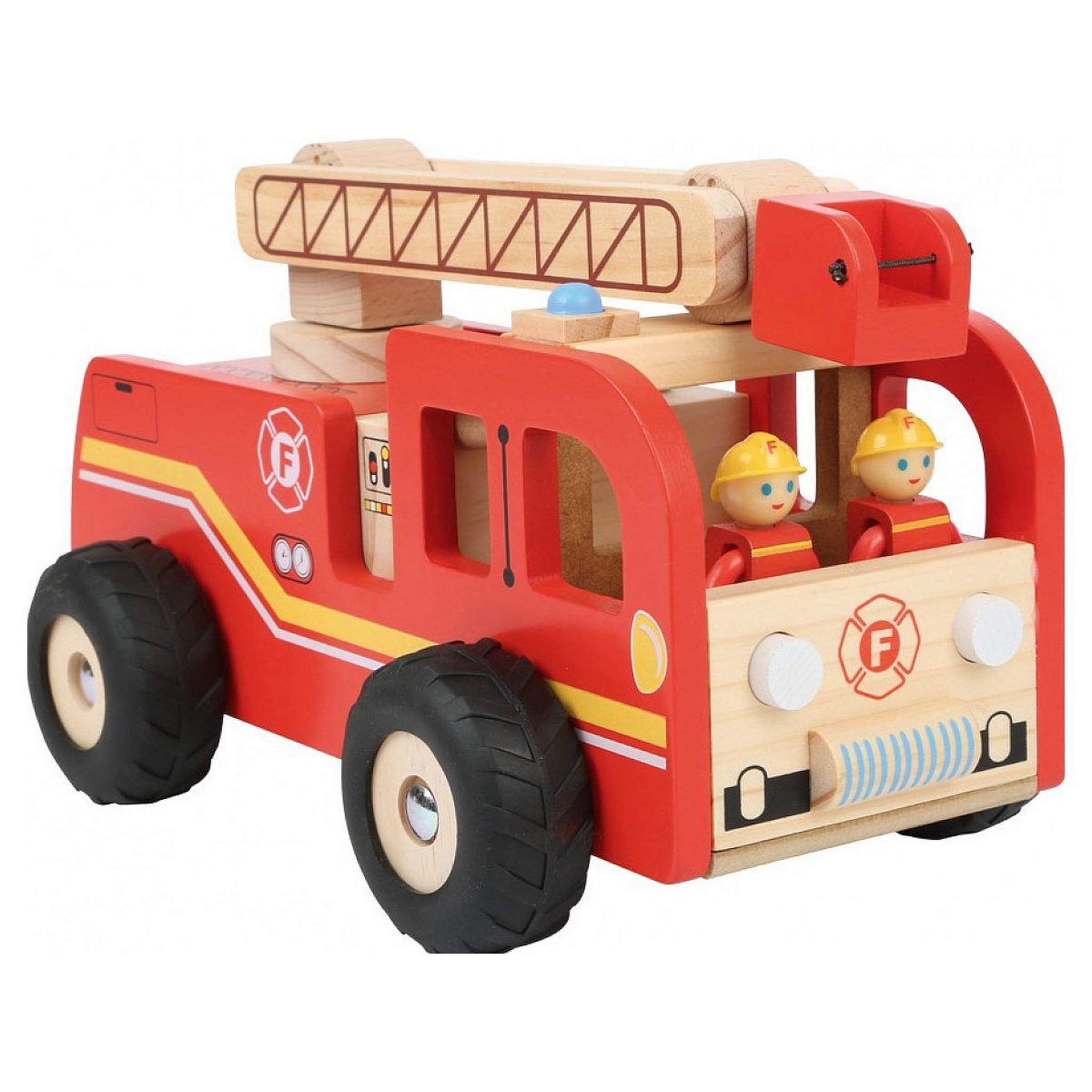 Voir la diapositive 2 : SMALLFOOT Camion de pompiers avec echelle en bois