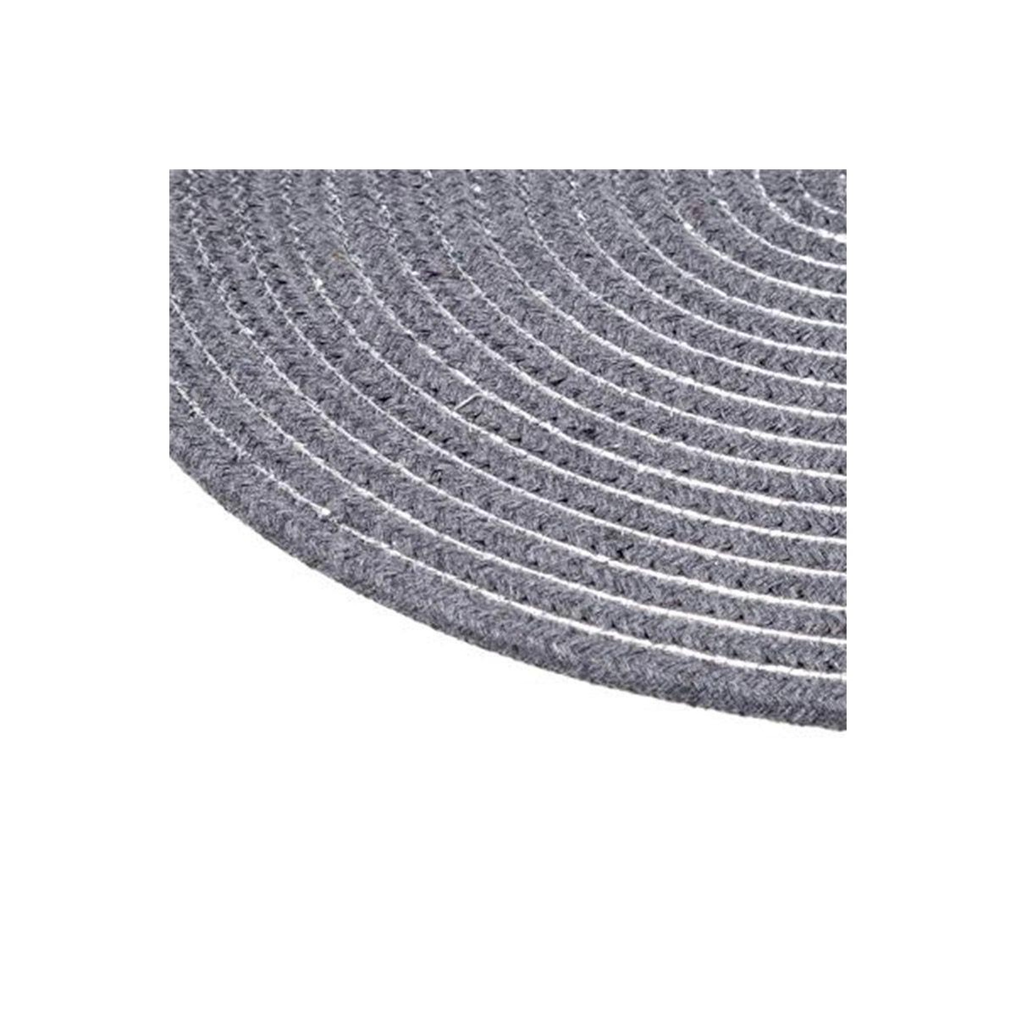 Voir la diapositive 2 : SECRET DE GOURMET Set de table rond déco  shiny  35cm gris foncé