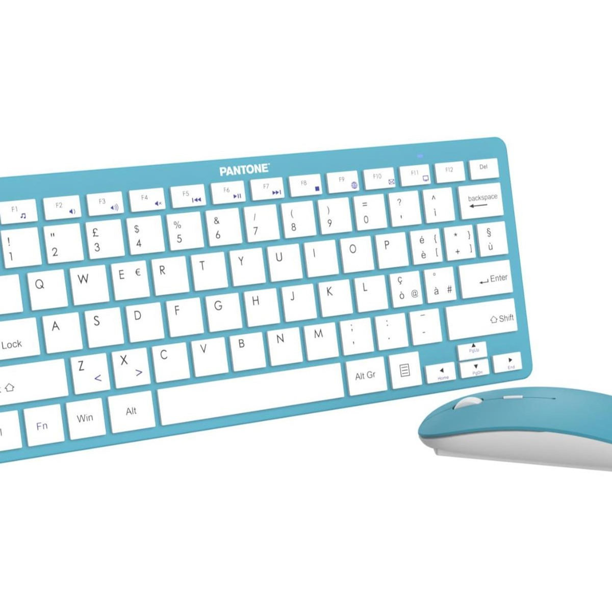 Pantone Pantone PT-KB09G1 clavier Souris incluse Maison RF sans fil QWERTY Italien Bleu