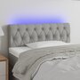Voir la diapositive 1 : VIDAXL Tete de lit a LED Gris clair 100x7x78/88 cm Tissu
