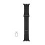 Voir la diapositive 5 : IBROZ Bracelet Apple Watch Cuir Loop 42/44/45mm noir