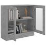 Voir la diapositive 4 : VIDAXL Armoire a vitrine Gris beton 82,5x30,5x80 cm Bois d'ingenierie