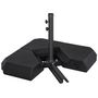 Voir la diapositive 6 : OUTSUNNY Base de Parasol Pied de Parasol 4 Plaques Durable Acier HDPE 80 x 80 x 50 cm Noir