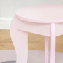 Voir la diapositive 6 : HOMCOM Coiffeuse enfant design girly avec motifs à coeur - tabouret inclus - dim. 60L x 36l x 88H cm - tiroir, miroir - MDF - rose