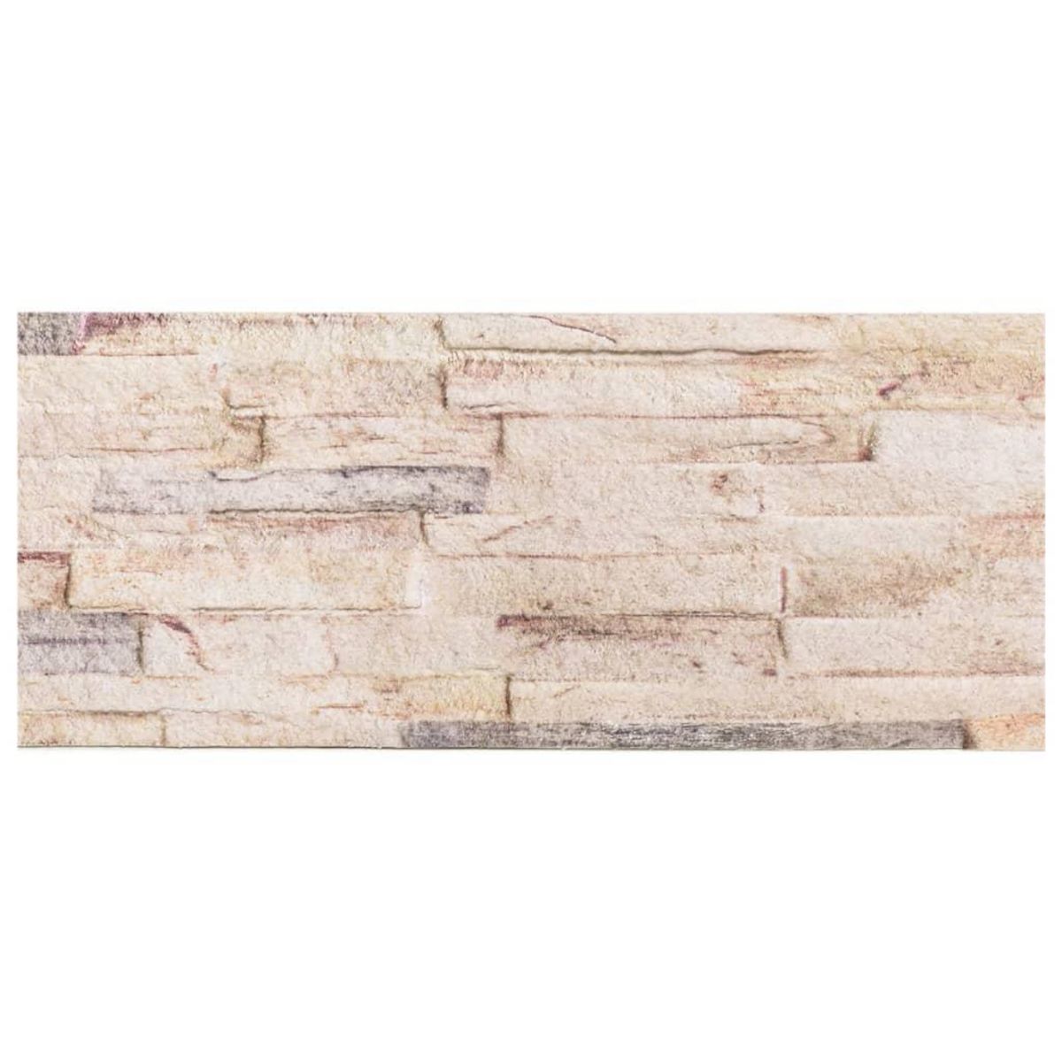 VIDAXL Panneaux muraux 3D 14 pcs blanc et rouge 100x25 cm EPS