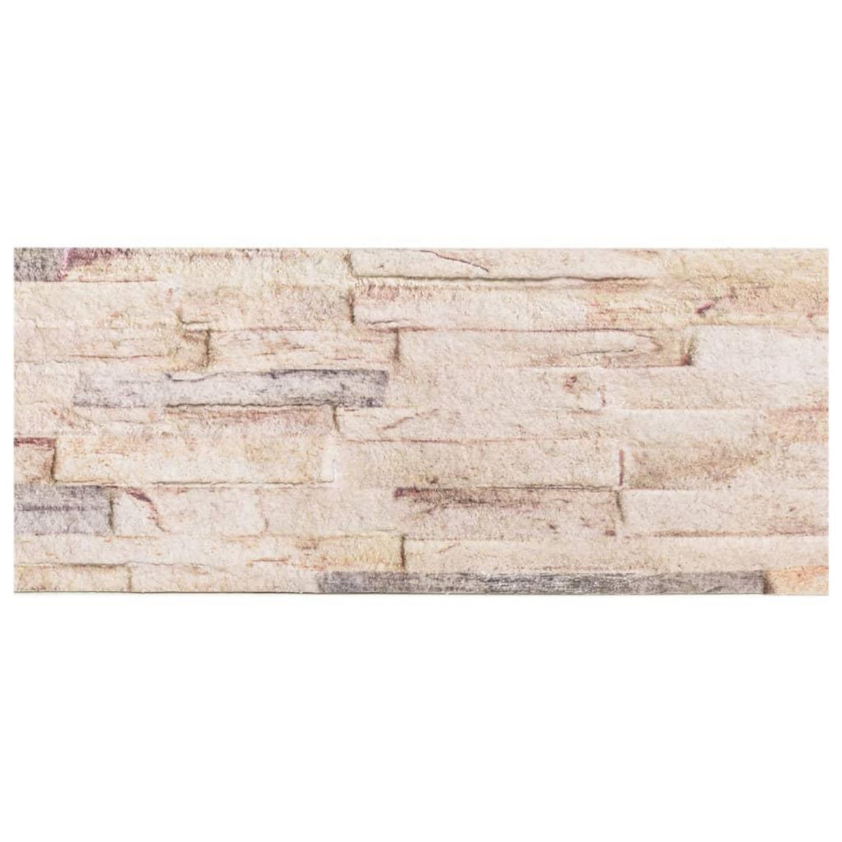 VIDAXL Panneaux muraux 3D 14 pcs blanc et rouge 100x25 cm EPS