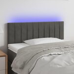 VIDAXL Tete de lit a LED Gris fonce 80x5x78/88 cm Velours