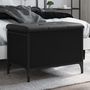 Voir la diapositive 1 : VIDAXL Banc de rangement noir 62x42x45 cm bois d'ingenierie