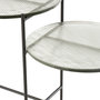 Voir la diapositive 3 : Paris Prix Table Gigogne 2 Niveaux  Rita  80cm Transparent & Noir