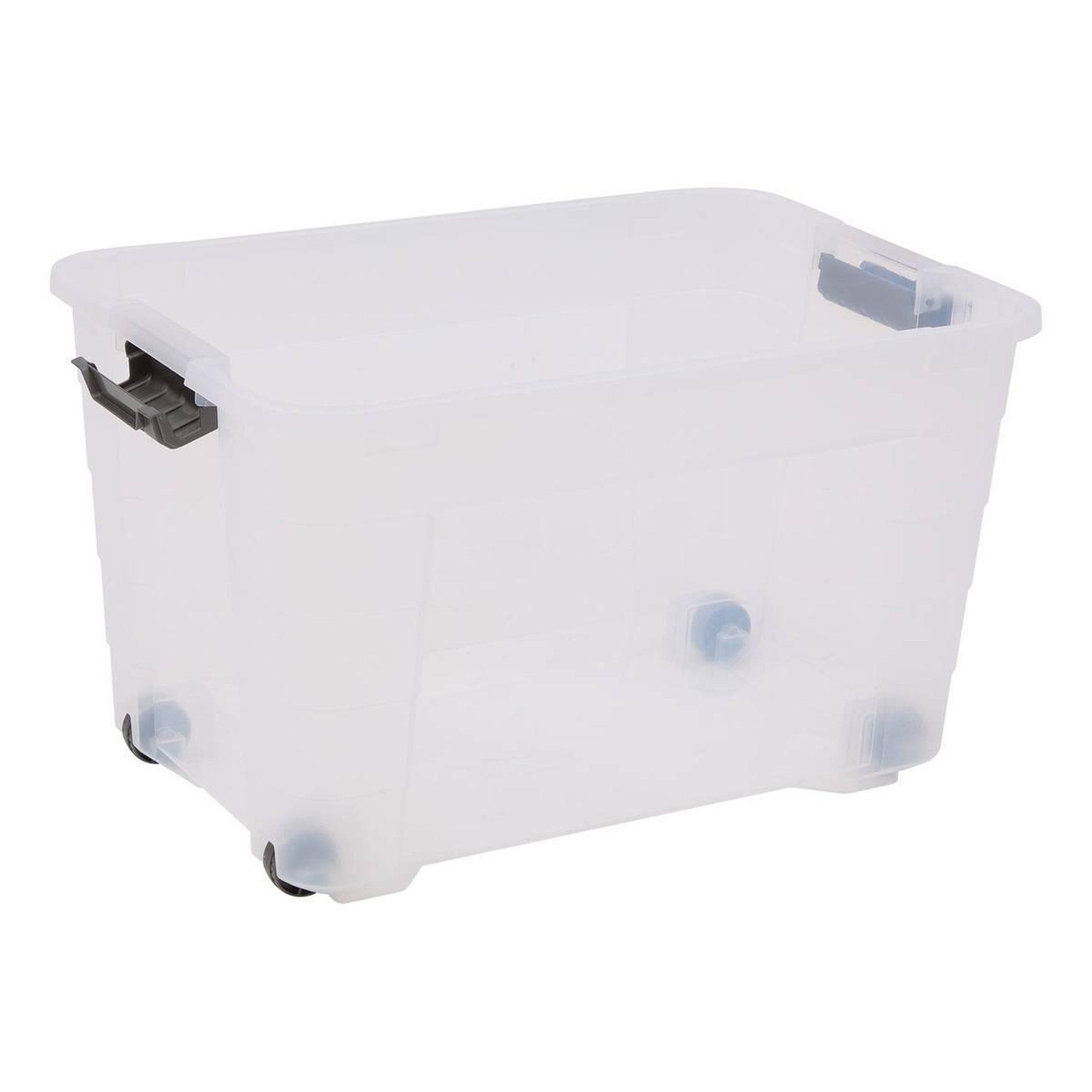 Voir la diapositive 3 : FIVE Boîte de rangement à roulettes  block'it  60l transparent