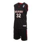  Miami Heat Ensemble de basket Noir/Rouge Enfant Sport Zone. Coloris disponibles : Noir