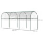 Voir la diapositive 3 : OUTSUNNY Serre de jardin serre à tomates dim. 4L x 1,23l x 1,71H m acier thermolaqué vert PVC haute densité transparent