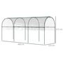 Voir la diapositive 3 : OUTSUNNY Serre de jardin serre à tomates dim. 4L x 1,23l x 1,71H m acier thermolaqué vert PVC haute densité transparent