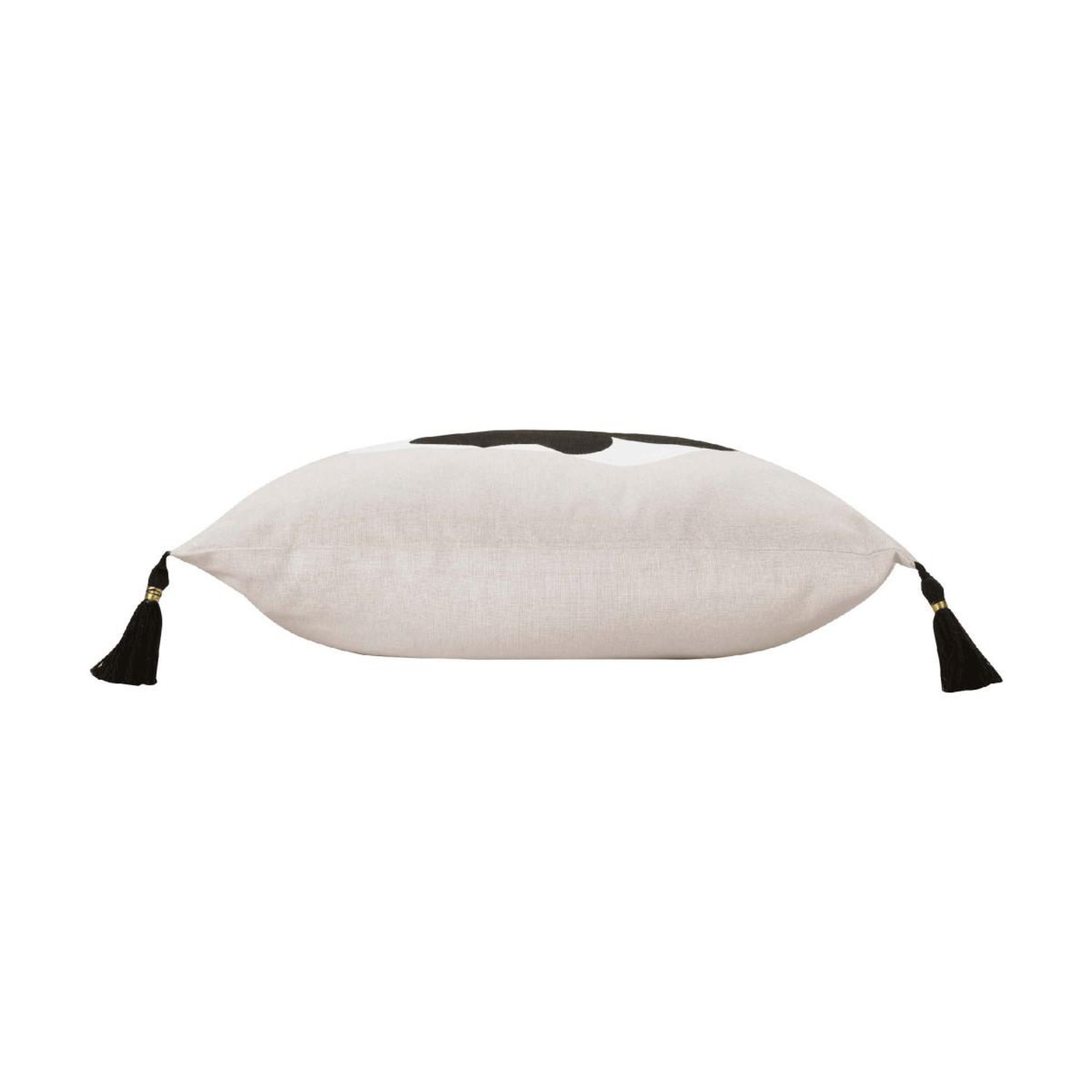 Voir la diapositive 2 : Douceur d'Intérieur Coussin déco pompons  issey  45x45cm naturel
