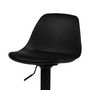 Voir la diapositive 2 : FORNORD Tabouret de bar avec coussin effet cuir noir