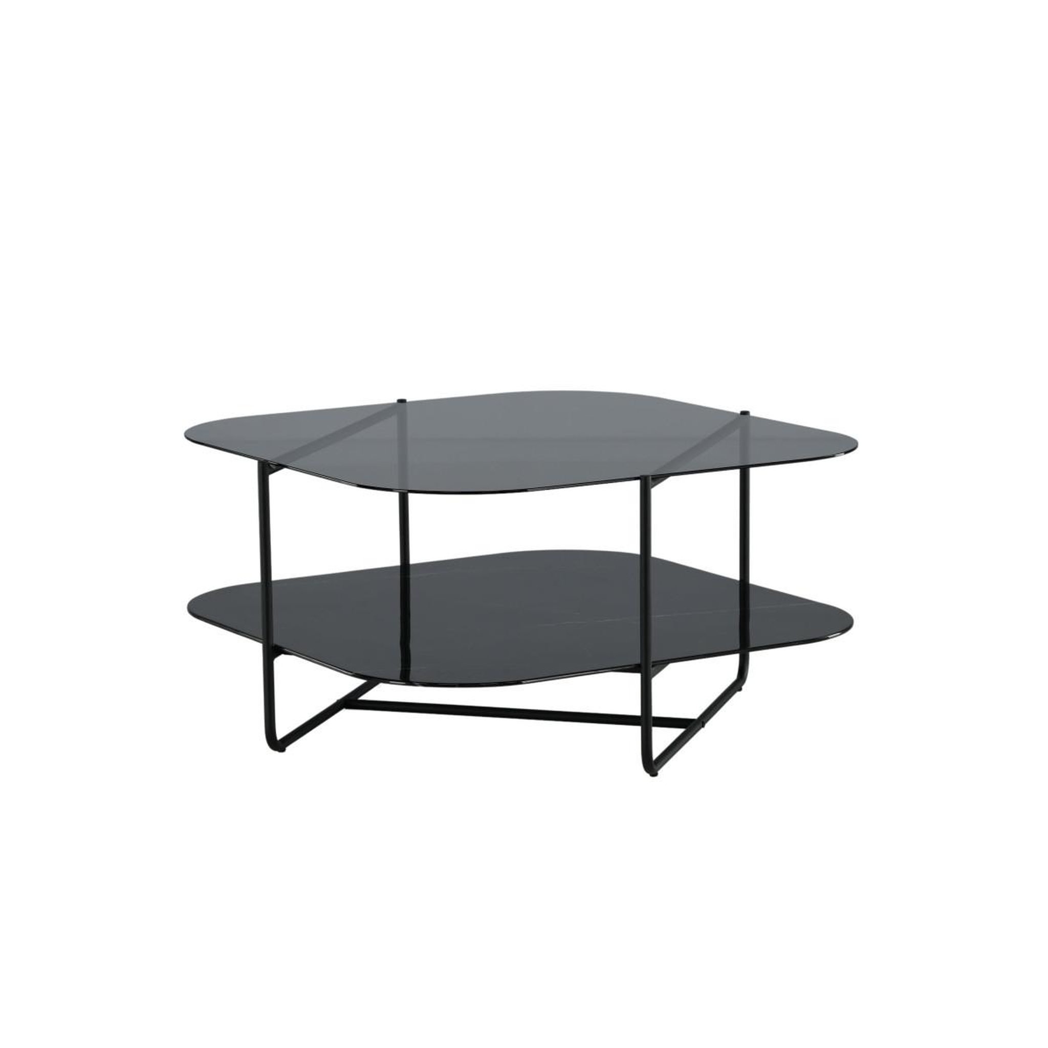 Voir la diapositive 3 : Paris Prix Table basse en verre  un-line  85cm noir