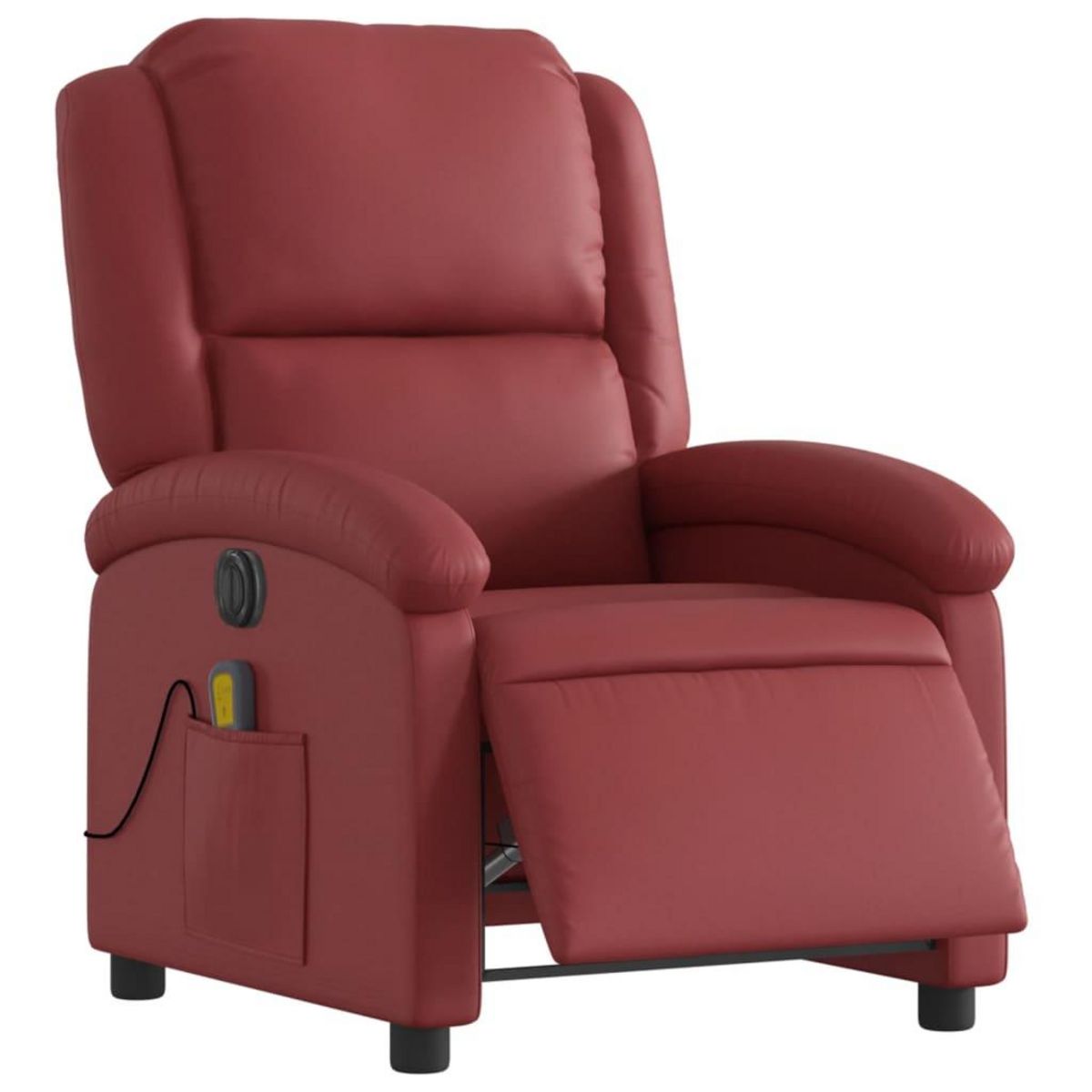 VIDAXL Fauteuil de massage inclinable electrique rouge bordeaux