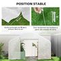 Voir la diapositive 6 : OUTSUNNY Serre de jardin 12 m² - serre tunnel 4 x 3 x 2 m porte 2 grandes fenêtres enroulables maillées acier galvanisé PE blanc