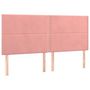 Voir la diapositive 4 : VIDAXL Tete de lit a LED Rose 200x5x118/128 cm Velours