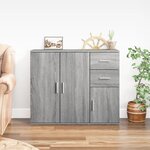 VIDAXL Buffet Sonoma gris 91x29,5x75 cm Bois d'ingenierie